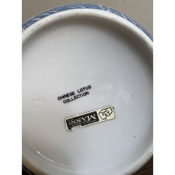 Seymour Mann Vintage China Fine Porcelain Blue & White Teapot Chinese Lotus - Picture 7 of 8